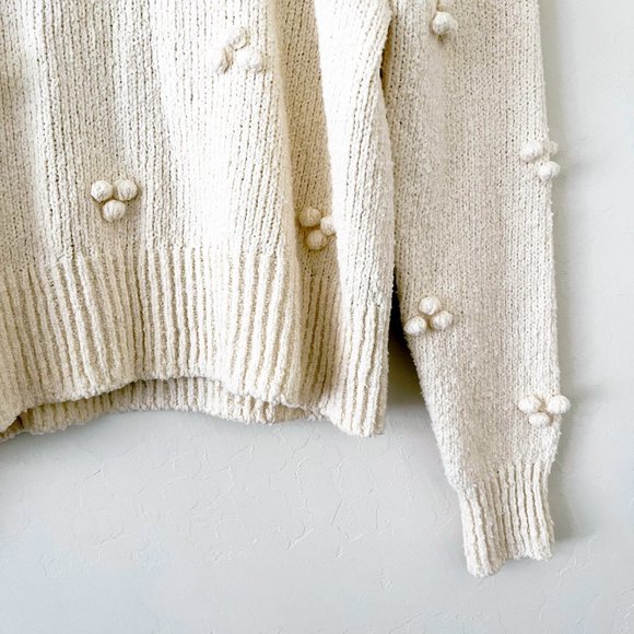 Madewell Dotted Bobble Pullover Sweater in Antique Cream, S - Picture 7 of 10